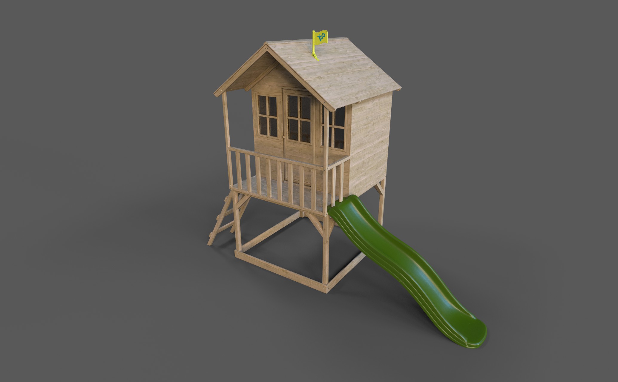 hilltop wooden tower playhouse